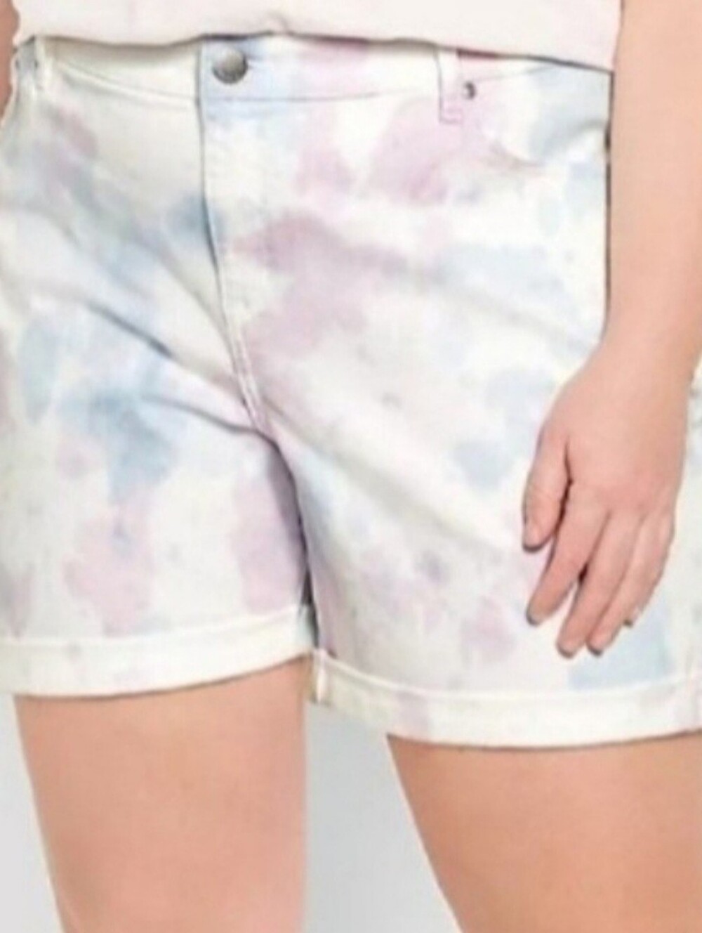 NWT Lane Bryant Boyfriend Midi Tie Dye Shorts, Size 16